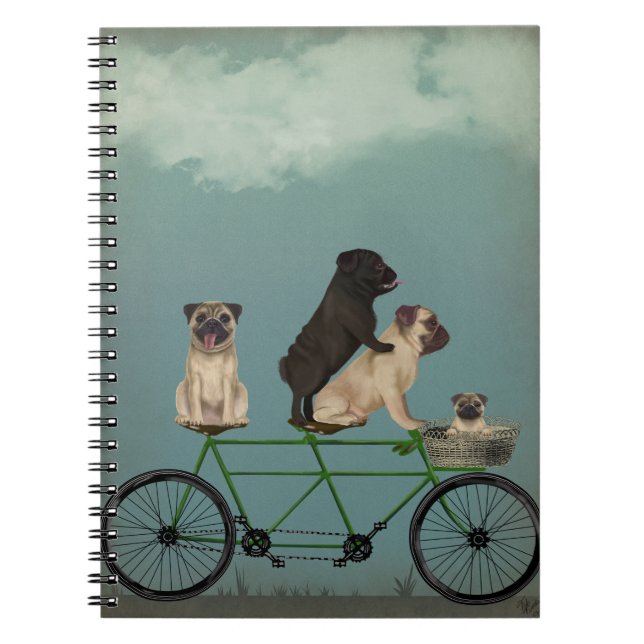 Pug Tandem Notebook (Front)