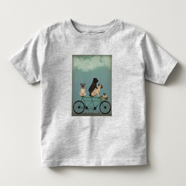 Pug Tandem Toddler T-Shirt (Front)