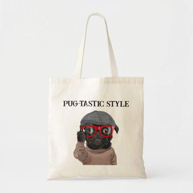 Pug-tastic Style Tote Bag (Front)