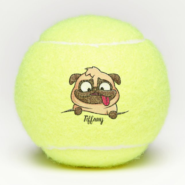 Pug Tennis Balls (Front)