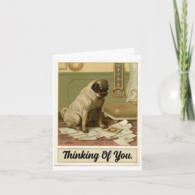  Pug Thinking Of You Card (Front)
