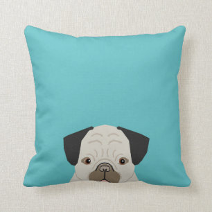 Pug throw pillow customisable pug gifts dog breeds