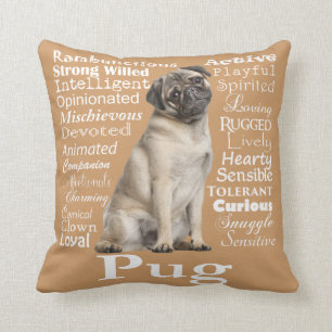 Pug Traits Pillow