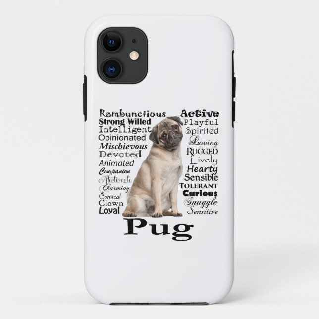 Pug Traits Smartphone Case (Back)
