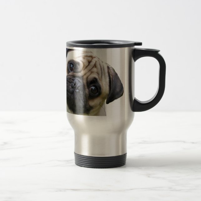 pug travel mug (Right)