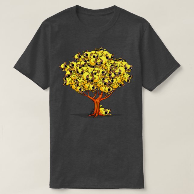 Pug Tree T-Shirt (Design Front)