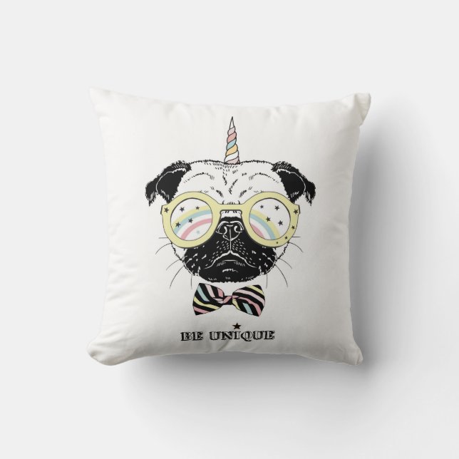 Pug Unicorn | Be Unique Cushion (Front)