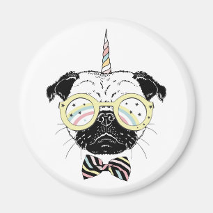 Pug Unicorn Be Unique Magnet