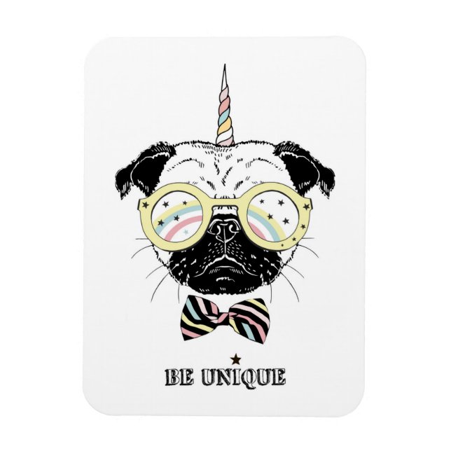 Pug Unicorn | Be Unique Magnet (Vertical)