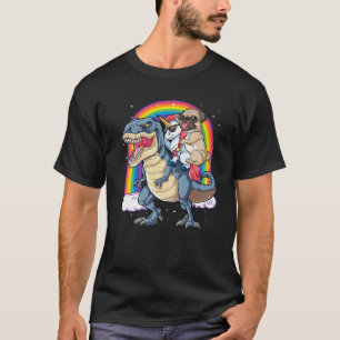 Pug Unicorn Dinosaur T Rex T Kids Girls Women Rain T-Shirt