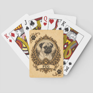 Pug, Vintage Heritage Dog Playing Cards
