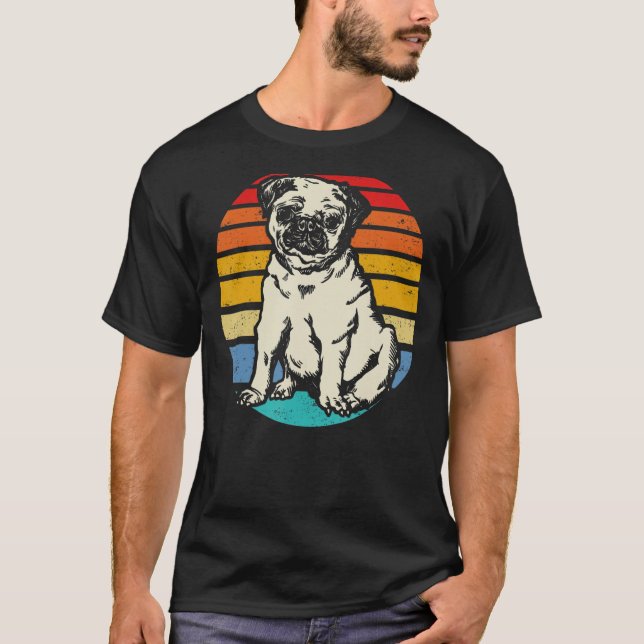 Pug Vintage Style Idea T-Shirt (Front)