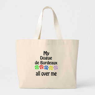 Pug Walks Design Large Tote Bag