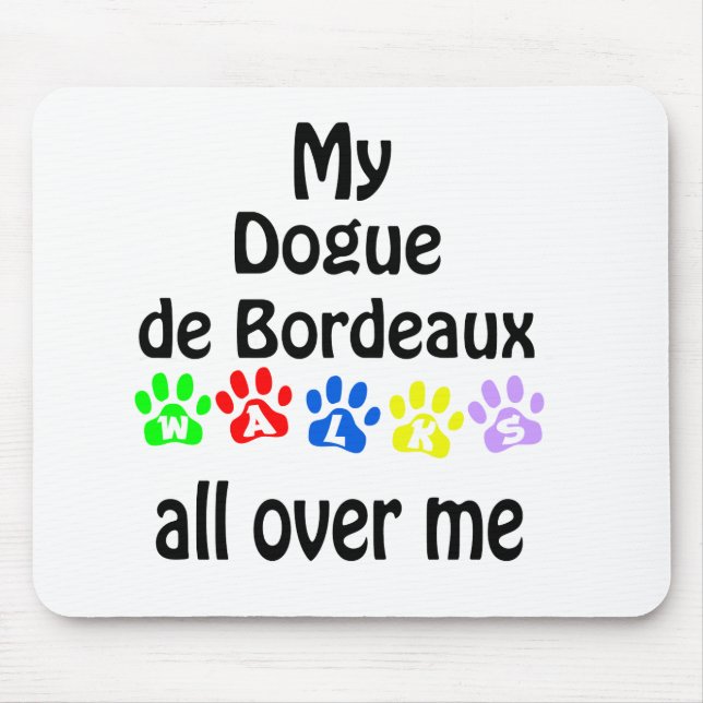 Pug Walks Design Mouse Mat (Front)