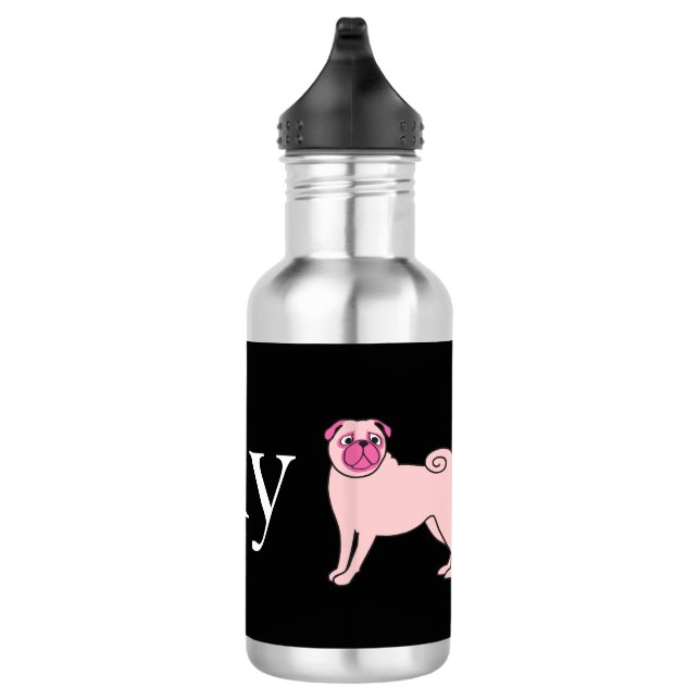 Pug Water Bottle (Right)