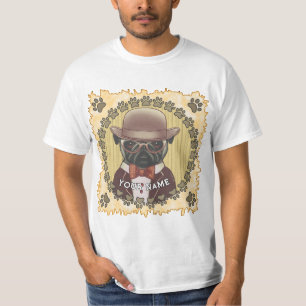 Pug Wearing Glasses T-Shirt