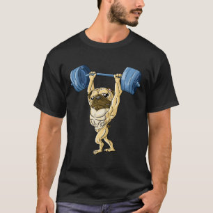 Pug Weightlifting Cute Dog Gym Pet Funny Bodybuild T-Shirt