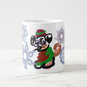 Pug winter large coffee mug