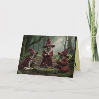 Pug Witch Halloween Card