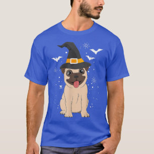 Pug Witch Halloween Dog Puppy Outfit Costume Trick T-Shirt