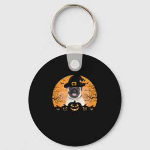 Pug Witch Hat Jack-o-Lantern Dogs Halloween T-Shir Key Ring