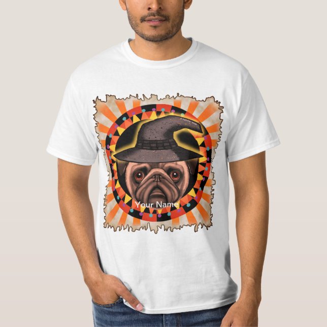 Pug Witch  T-Shirt (Front)