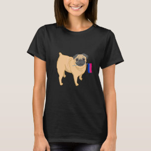 Pug With Bisexual Pride Flag T-Shirt