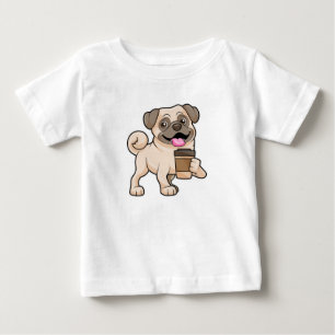 Pug with Coffee to go Baby T-Shirt