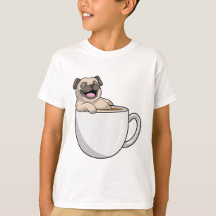 Pug with Cup of Coffee T-Shirt