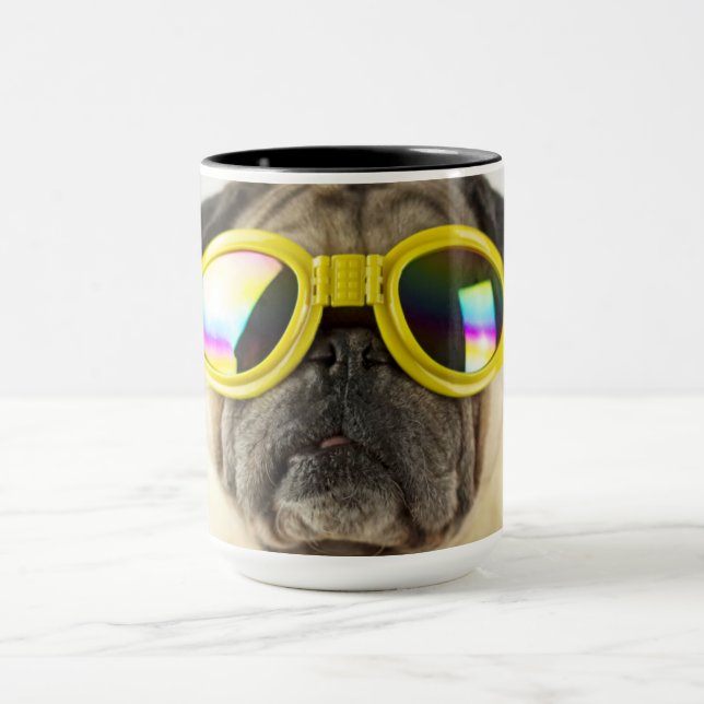 Pug with Goggles Mug (Center)