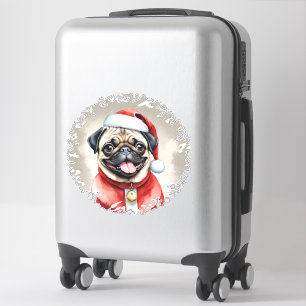 Pug With Santa Claus Outfit - Christmas 1