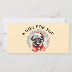 Pug With Santa Claus Outfit - Christmas 1