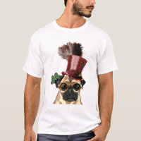 Pug with Steampunk Style Top Hat