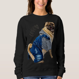 Pug Women Men Pug Mum Dad Life Love Dog Pet 12 Sweatshirt