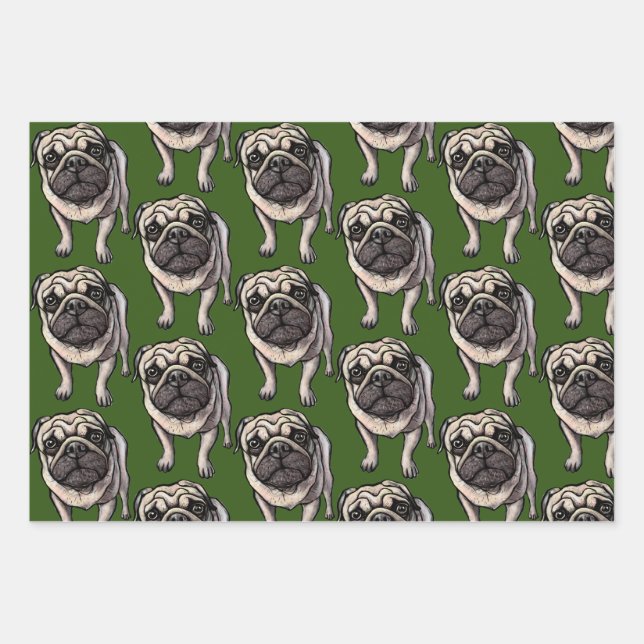 Pug Wrapping Paper (Front)