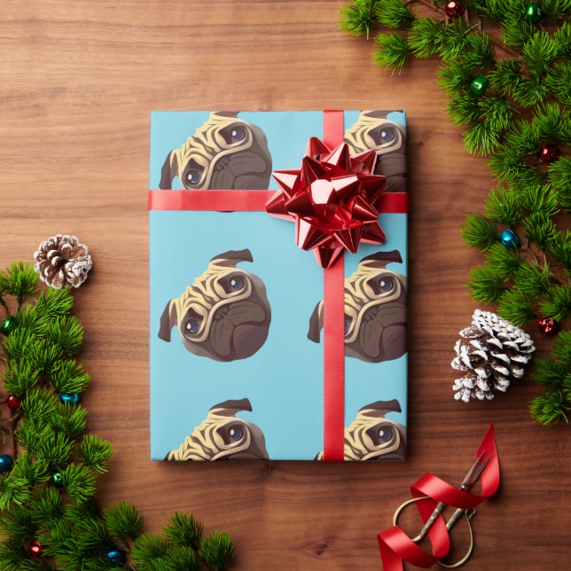 Pug Wrapping Paper (Holiday Gift)