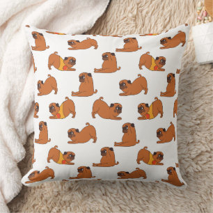 Pug Yoga Funny  Cushion