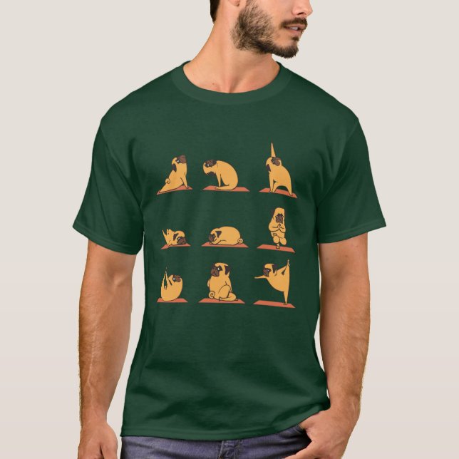 Pug Yoga funny T-Shirt (Front)