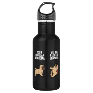 Pug Your Regular Grandma Me The Redhead Grandma 532 Ml Water Bottle