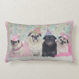 Pugalicious Pink Pug Pillow