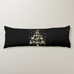 Pugdog Christmas Tree Covered By Flashlight Body Cushion