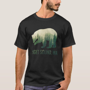 Puget Sound Bear State Of Washington Pacific NW Wi T-Shirt