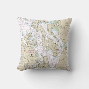Puget Sound-Northern Part Nautical Chart 18441 Cushion