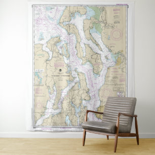 Puget Sound-Northern Part Nautical Chart 18441 Tapestry