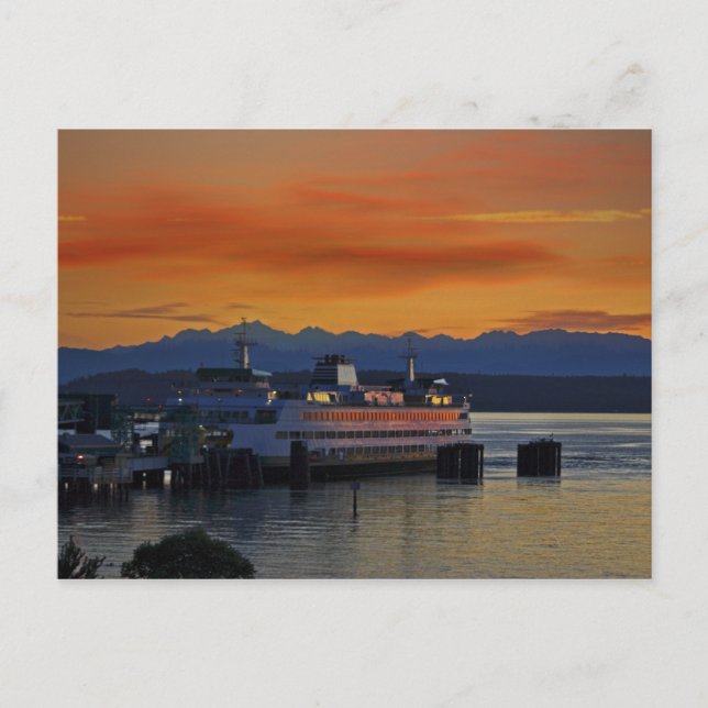 Puget Sound Sunset Postcard (Front)