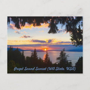Puget Sound Sunset postcard