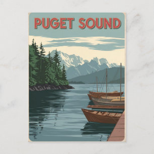 Puget Sound Vintage Postcard