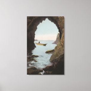 Puget Sound, WA - Cave in Deception Canvas Print