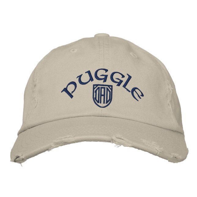 Puggle, DAD Embroidered Hat (Front)