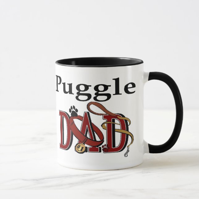 Puggle Dad Gifts Mug (Right)